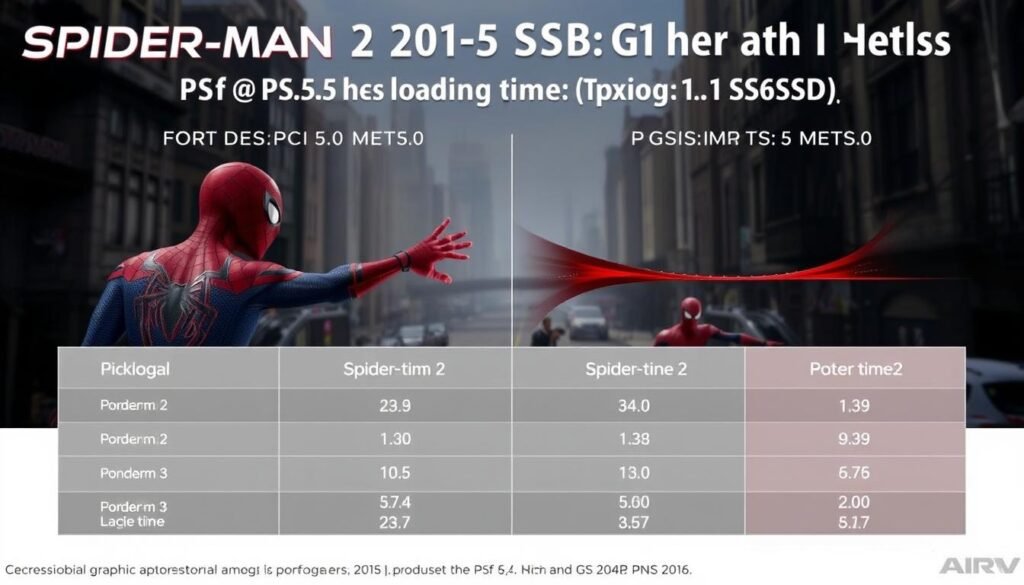 Gambar hasil pengujian loading time Spider-Man 2 di PS5 dengan SSD PCIe 4.0 dan 5.0